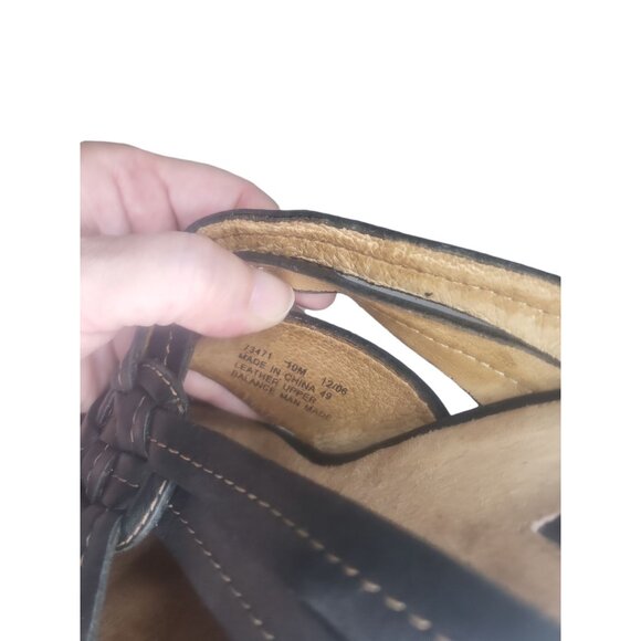 Clarks Sandals Artisan Collection Women Sz 10M Block Heel Slip On Leather Work - Picture 7 of 7